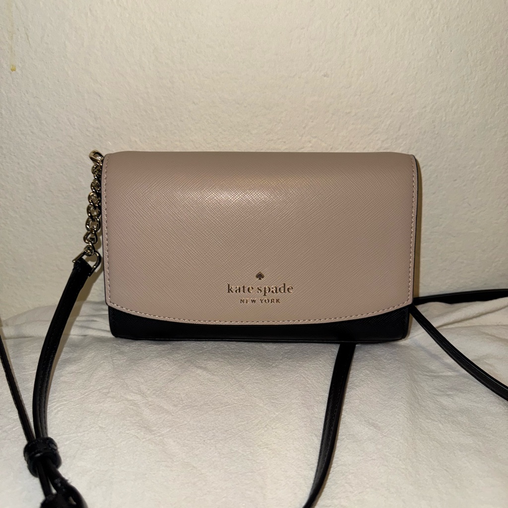Kate Spade Tan And Black Crossbody Bag